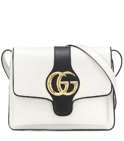 Shop Gucci Arli Medium Leather Shoulder Bag In White