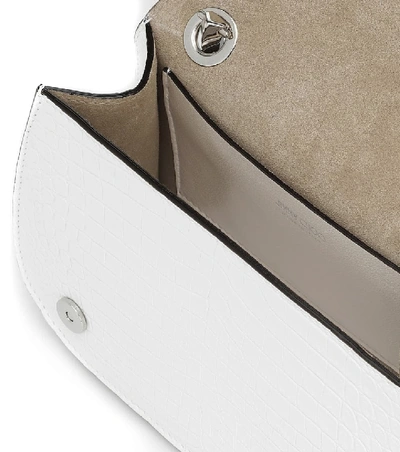 Shop Jimmy Choo Varenne Small Leather Crossbody Bag In White