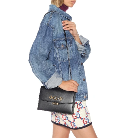 Shop Gucci Zumi Small Shoulder Bag In Black
