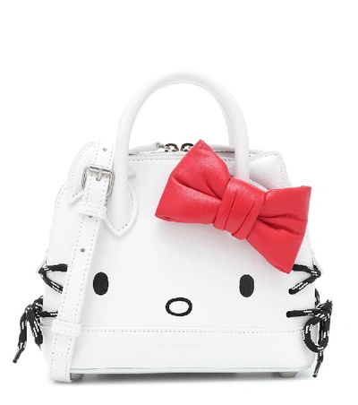 Shop Balenciaga Ville Xxs Hello Kitty® Tote In White