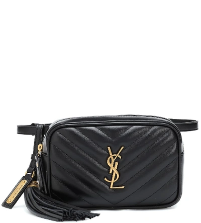 Shop Saint Laurent Lou Leather Belt Bag In Black