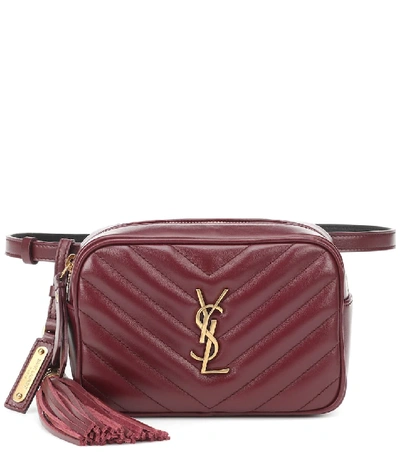 Yves Saint Laurent Burgundy Quilted Leather Lou Belt Bag with