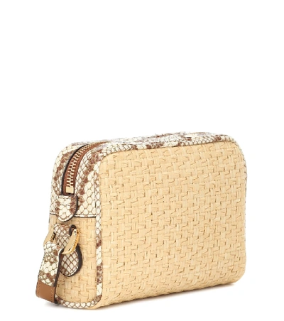 Shop Gucci Ophidia Mini Shoulder Bag In Beige