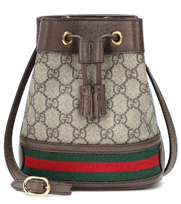 gucci ophidia mini gg supreme canvas bucket bag