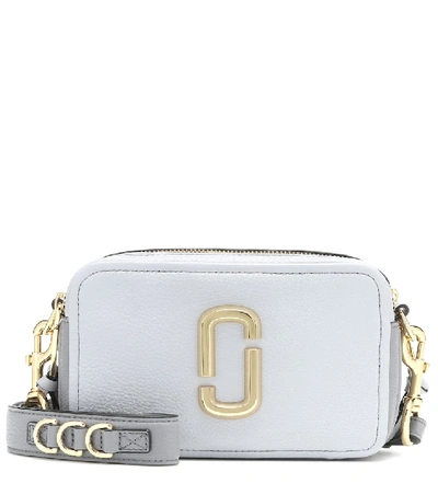 Shop Marc Jacobs Softshot 21 Leather Crossbody Bag In Grey