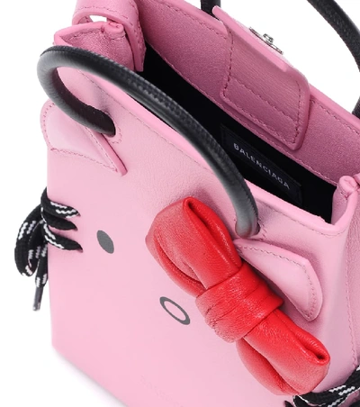 Shop Balenciaga Hello Kitty® Leather Phone Pouch In Pink
