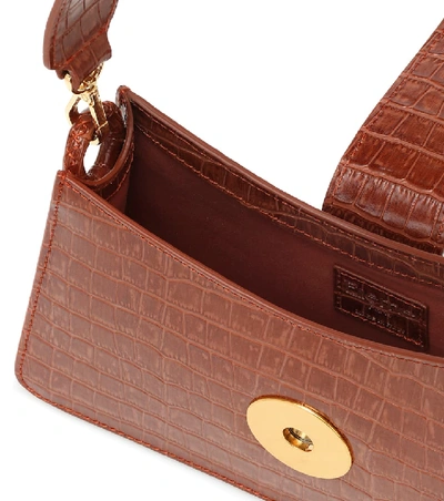Shop Elleme Baguette Leather Shoulder Bag In Brown