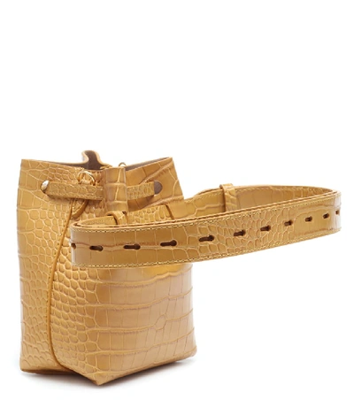 Shop Nanushka Minee Faux Leather Belt Bag In Brown