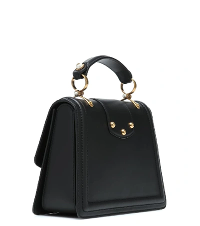 Shop Dolce & Gabbana Dg Amore Leather Tote In Black