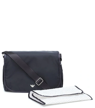 Shop Emporio Armani Changing Bag With Mat And Pouch In Blue