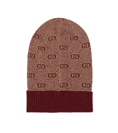 Shop Gucci Gg Wool And Cotton Beanie In Pink