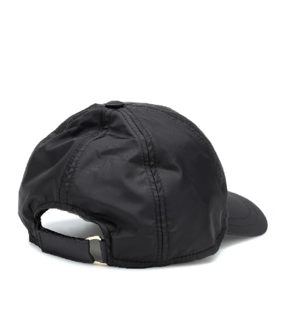 Shop Versace Logo Baseball Cap In Black