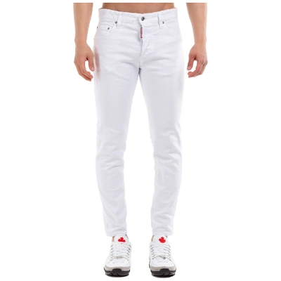 Shop Dsquared2 Men's Jeans Denim Skinny Dan In White