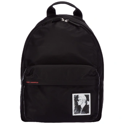Shop Karl Lagerfeld Women's Rucksack Backpack Travel  Capsule Karl Legend In Black