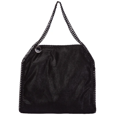 Shop Stella Mccartney Women's Handbag Tote Shopping Bag Purse Falabella Shaggy Deer Small In Black