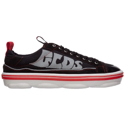 Gcds Logo Low-top Sneakers In Black