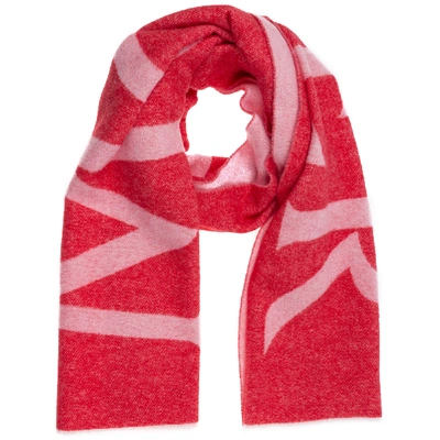 Shop Moncler Women's Wool Scarf In Red