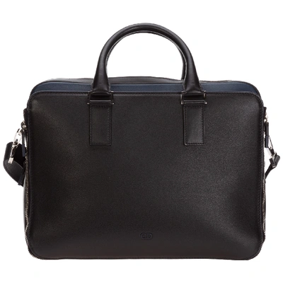 Shop Dior Briefcase Attaché Case Laptop Pc Bag Leather In Black