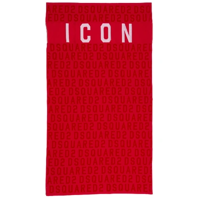 Shop Dsquared2 Men's Beach Towel In Red