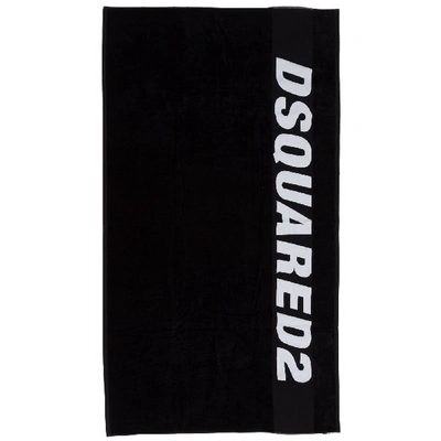 Shop Dsquared2 Men's Beach Towel In Black