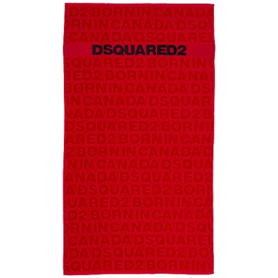 Shop Dsquared2 Men's Beach Towel In Red
