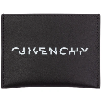 Shop Givenchy Men's Genuine Leather Credit Card Case Holder Wallet Split In Black