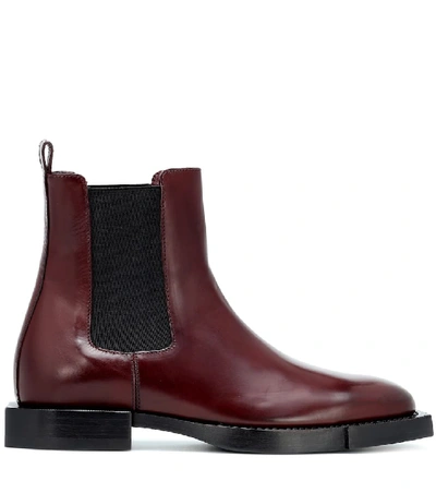Shop Alexander Mcqueen Leather Chelsea Boots In Red