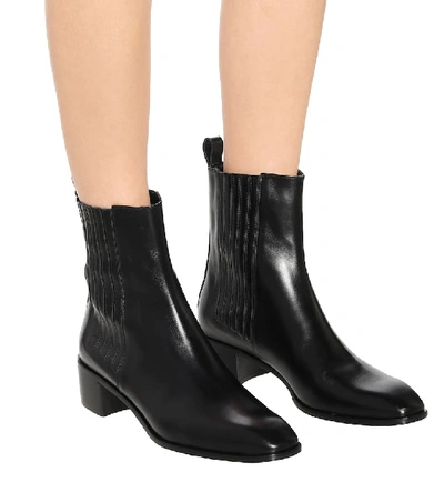 Shop Aeyde Neil Leather Ankle Boots In Black