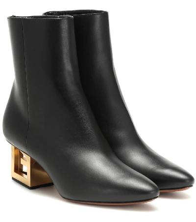 Shop Givenchy G Leather Ankle Boots In Black