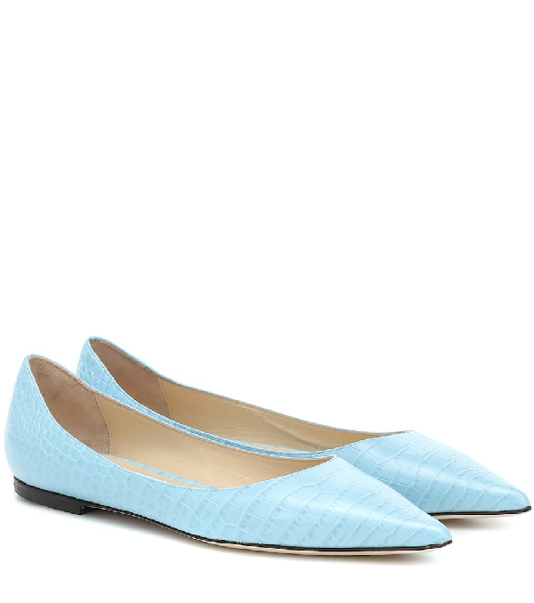 jimmy choo blue flats