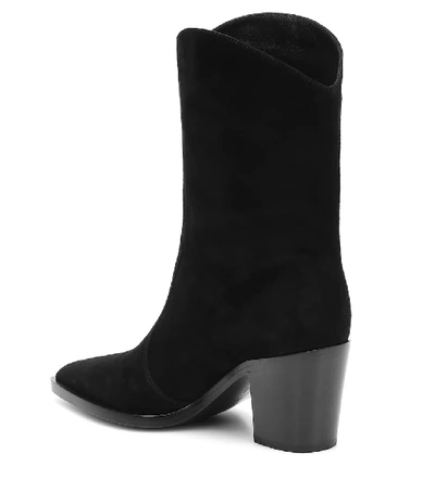 Gianvito Rossi Denver Suede Ankle Boots In Black