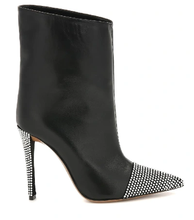 Shop Alexandre Vauthier Christie Leather Ankle Boots In Black