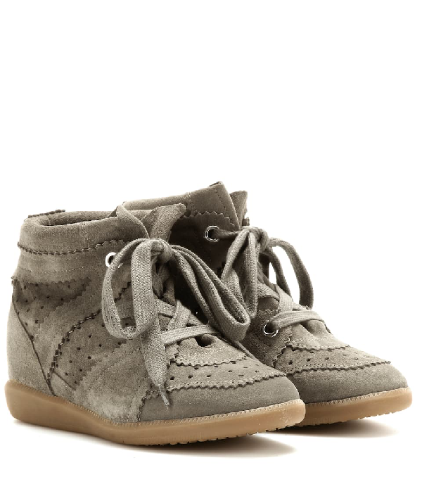 bobby suede wedge sneakers
