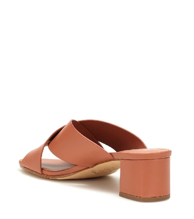 Shop Tod's Leather Sandals In Pink