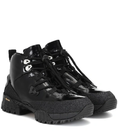 Shop Alyx Patent Leather Hiking Boots In Black