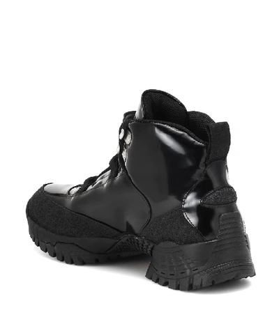 Shop Alyx Patent Leather Hiking Boots In Black