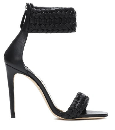Shop Altuzarra Ghianda Leather Sandals In Black