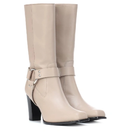 Shop Altuzarra Lucy Harness Leather Boots In Beige