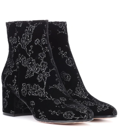 Shop Gianvito Rossi Exclusive To Mytheresa.com- Margaux Velvet Ankle Boots In Black
