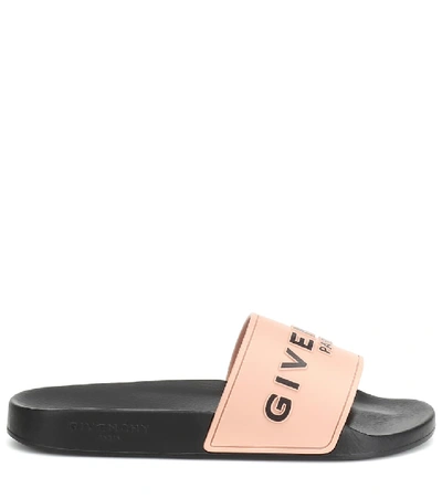 Shop Givenchy Logo Slides In Pink