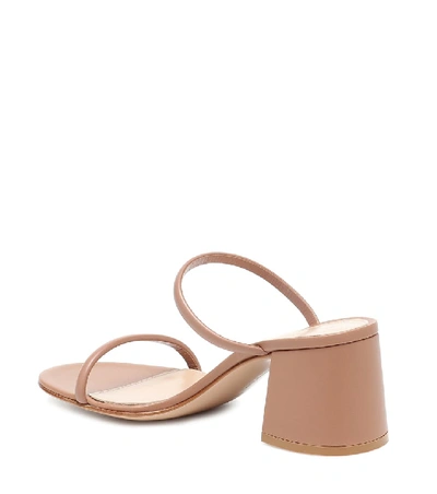 Shop Gianvito Rossi Byblos 60 Leather Sandals In Beige