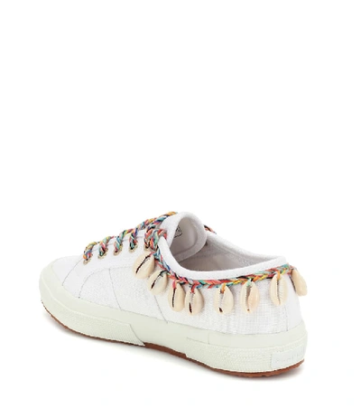 Shop Alanui X Superga® Embellished Sneakers In White