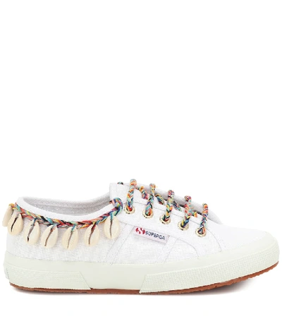 Shop Alanui X Superga® Embellished Sneakers In White