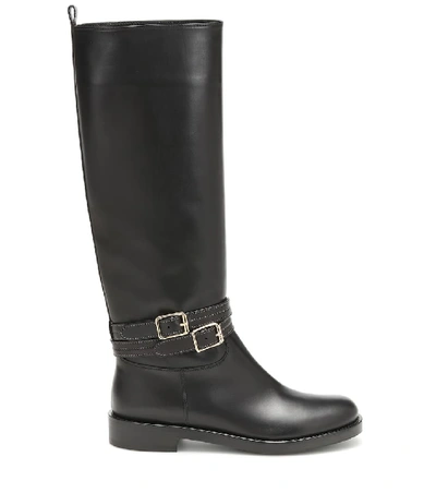 Shop Gianvito Rossi Leather Knee-high Boots In Black