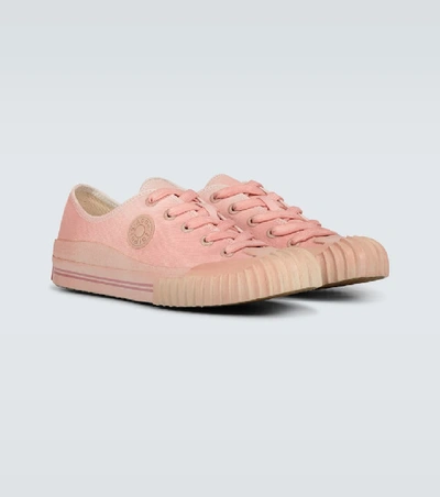 Shop Acne Studios Brady Canvas Sneakers In Pink