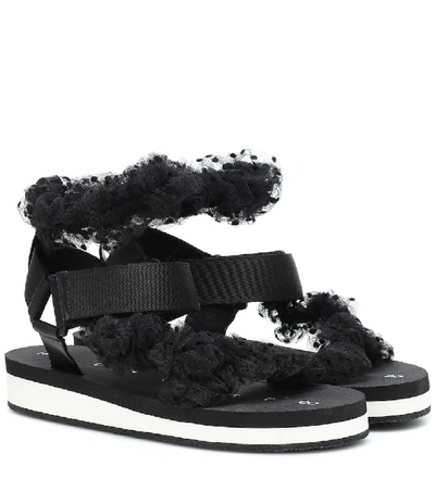Shop Midnight 00 Tulle Sandals In Black
