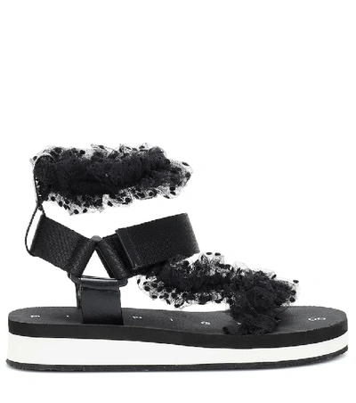 Shop Midnight 00 Tulle Sandals In Black