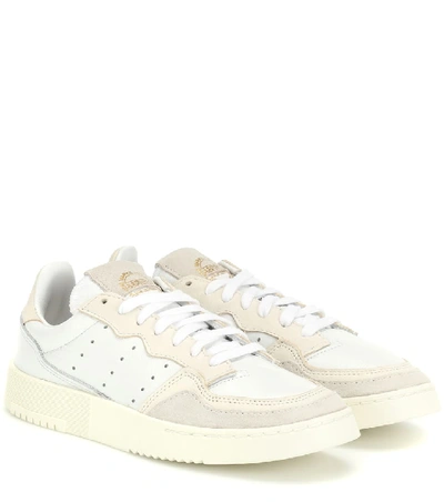 Shop Adidas Originals Supercourt Leather Sneakers In White