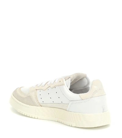 Shop Adidas Originals Supercourt Leather Sneakers In White