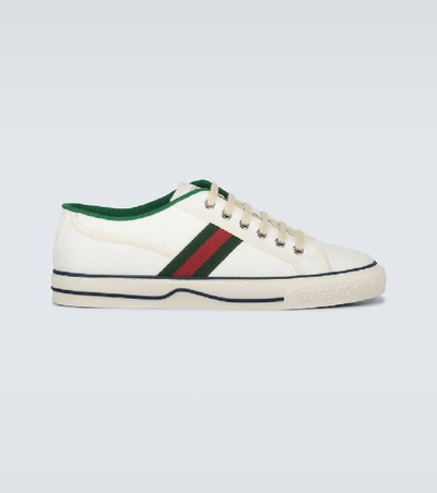 Shop Gucci Tennis 1977 Gg Sneakers In White